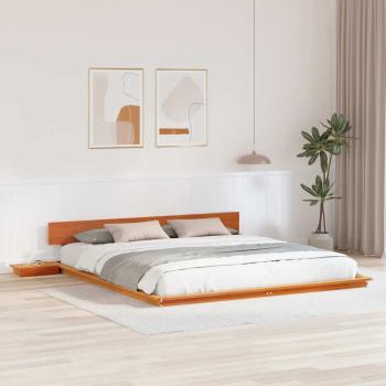 ARDEBO.de - Bettgestell Braun 200 x 200 cm Holz