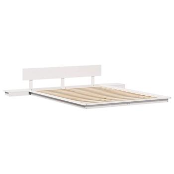 Bettgestell Weiß 140 x 200 cm Holz