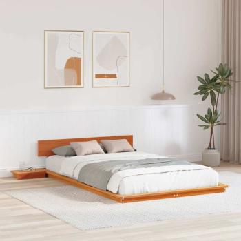 ARDEBO.de - Bettgestell Braun 135 x 190 cm Holz