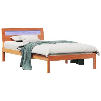 Bettrahmen Wachsbraun 75 x 190 cm Massives Kiefernholz