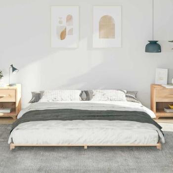 Bettrahmen Braun 180 x 210 cm Massives Kiefernholz
