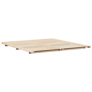 Bettrahmen Braun 180 x 210 cm Massives Kiefernholz