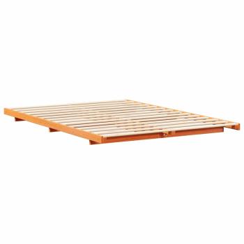 Bettrahmen Wachsbraun 140 x 220 cm Massives Kiefernholz