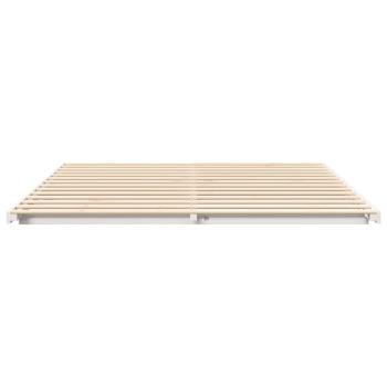 Bettrahmen Weiß 180 x 220 cm Massives Kiefernholz