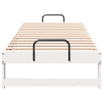 Bettrahmen Weiß 80 x 200 cm Massives Kiefernholz
