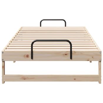 Bettrahmen Braun 75 x 190 cm Massives Kiefernholz