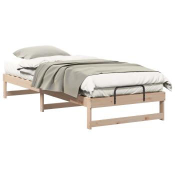 Bettrahmen Braun 100 x 220 cm Massives Kiefernholz