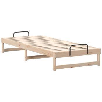 Bettrahmen Braun 100 x 220 cm Massives Kiefernholz