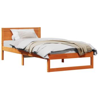 Bettrahmen Wachsbraun 90 x 190 cm Massives Kiefernholz