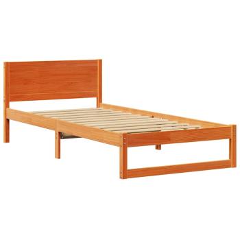 Bettrahmen Wachsbraun 90 x 190 cm Massives Kiefernholz