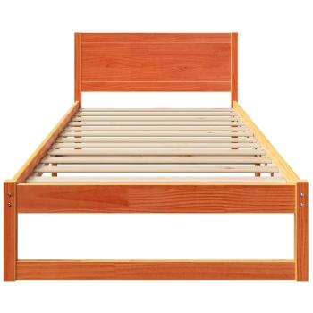 Bettrahmen Wachsbraun 90 x 190 cm Massives Kiefernholz