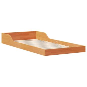 Bettrahmen Wachsbraun 100 x 200 cm Massives Kiefernholz