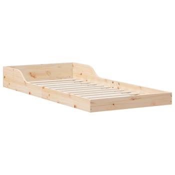 Bettrahmen Natur 80 x 210 cm Massives Kiefernholz