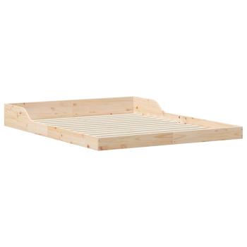 Bettrahmen Braun 140 x 220 cm Massives Kiefernholz