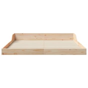 Bettrahmen Braun 140 x 220 cm Massives Kiefernholz