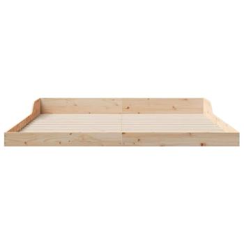 Bettrahmen Braun 200 x 220 cm Massives Kiefernholz