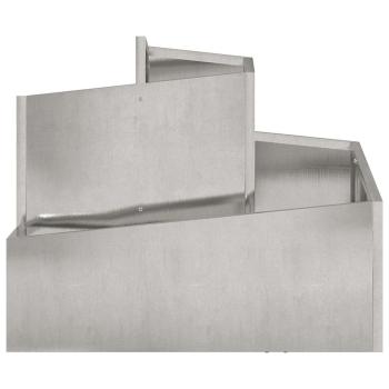 Garten-Pflanzgefäß Silber 60 x 60 x 50 cm Edelstahl