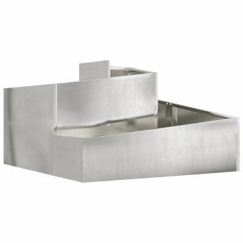Garten-Pflanzgefäß Silber 80 x 80 x 50 cm Edelstahl