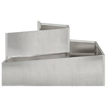Garten-Pflanzgefäß Silber 80 x 80 x 50 cm Edelstahl