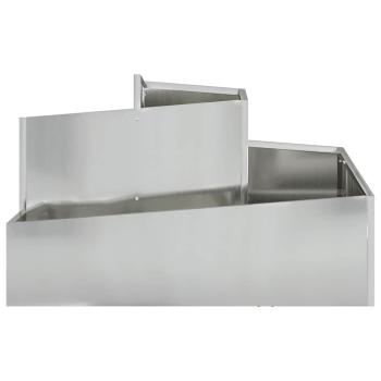 Garten-Pflanzgefäß Silber 80 x 80 x 50 cm Verzinkter Stahl
