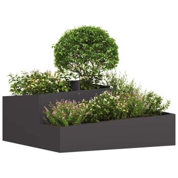 Garten-Pflanzgefäß Schwarz 100 x 100 x 50 cm