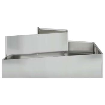 Garten-Pflanzgefäß Silber 100 x 100 x 50 cm Verzinkter Stahl