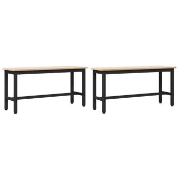 Esstische 100 x 32,5 x 49 cm 2 stk. Massives Kiefernholz Natur