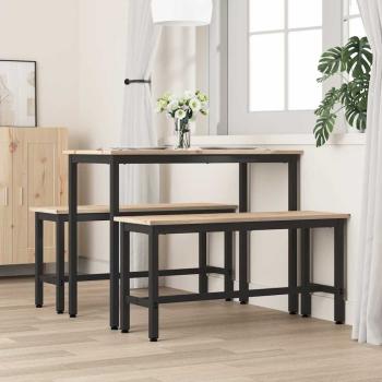 Esstische 100 x 32,5 x 49 cm 2 stk. Massives Kiefernholz Natur