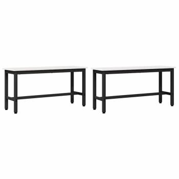 Esstischbank 100 x 32,5 x 49 cm 2 stk. Massives Kiefernholz