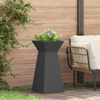 ARDEBO.de - Säulen Pflanzer 2 stk. Schwarz 35 x 35 x 73 cm