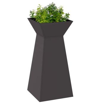 Säulen Pflanzer 2 stk. Schwarz 35 x 35 x 73 cm