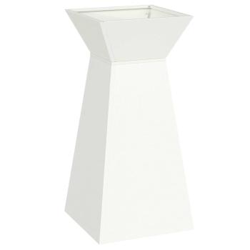 Säulen Pflanzer 2 stk. Weiß 35 x 35 x 73 cm Kaltgewalzter Stahl