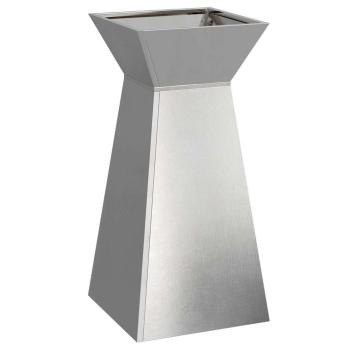 Säulen Pflanzer 2 stk. Silber 35 x 35 x 73 cm Edelstahl