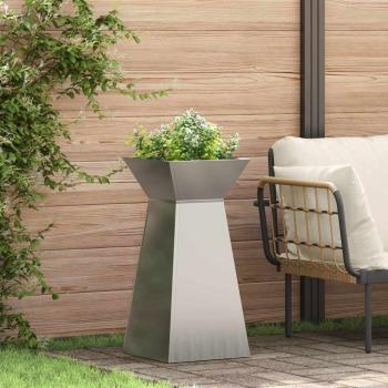 ARDEBO.de - Säulen Pflanzer Silber 35 x 35 x 73 cm Verzinkter Stahl