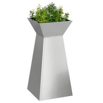 Säulen Pflanzer Silber 35 x 35 x 73 cm Verzinkter Stahl