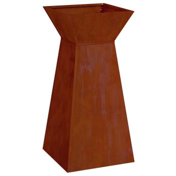 Säulen Pflanzer Rostoptik 35 x 35 x 73 cm Wetterfeststahl