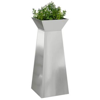 Säulen Pflanzer 2 stk. Silber 40 x 40 x 100 cm Verzinkter Stahl