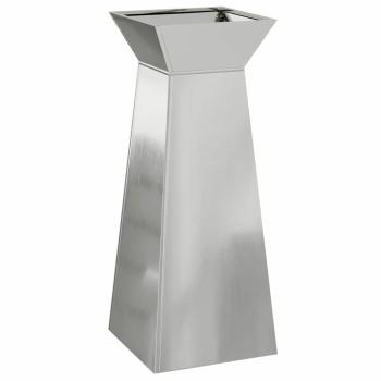 Säulen Pflanzer 2 stk. Silber 40 x 40 x 100 cm Verzinkter Stahl