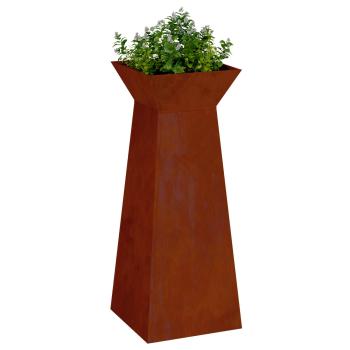 Säulen Pflanzer Rostoptik 40 x 40 x 100 cm Wetterfeststahl