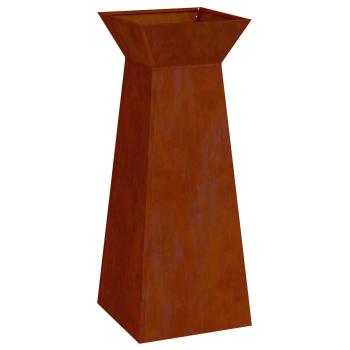 Säulen Pflanzer Rostoptik 40 x 40 x 100 cm Wetterfeststahl