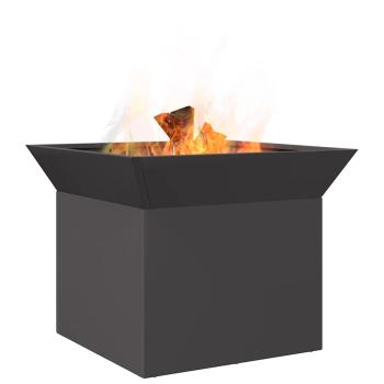 Feuerstelle Schwarz 50 x 50 x 40 cm Stahl