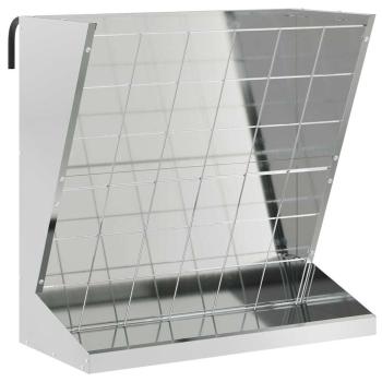 Heu Futterspender Silber 71 x 33 x 70 cm 5 kg Verzinkter Stahl