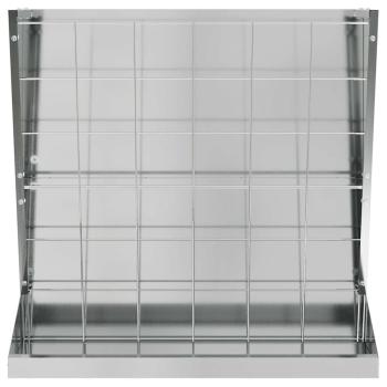 Heu Futterspender Silber 71 x 33 x 70 cm 5 kg Verzinkter Stahl