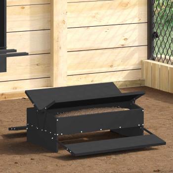 ARDEBO.de - Hühnertretfeeder Schwarz 75 x 53 x 20,5 cm 10 kg