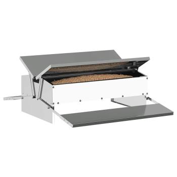 Hühnertretfeeder Silber 75 x 53 x 20,5 cm 10 kg