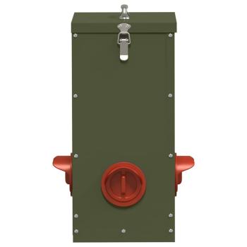 Hühnerfütterer Olivgrün 32,5 x 20,5 x 43 cm 25 kg