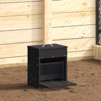 ARDEBO.de - Hühnertretfeeder Schwarz 33 x 42 x 40 cm 10 kg