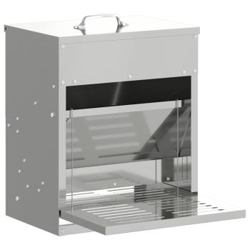 Hühnertretfeeder Silber 33 x 42 x 40 cm 10 kg Verzinkter Stahl