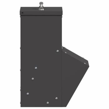 Hühnerfütterer Schwarz 20 x 25 x 35 cm Kaltgewalzter Stahl