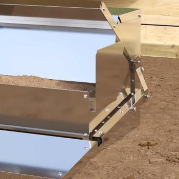 Hühnertretfeeder Silber 50 x 40 x 29 cm 2 kg Verzinkter Stahl